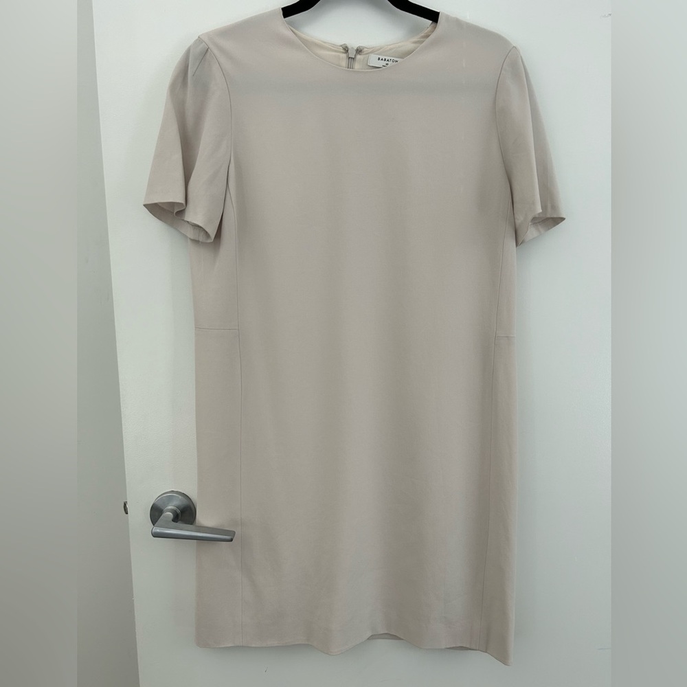 Aritzia Babaton Patricio Cream Short Sleeve Sheet Dress